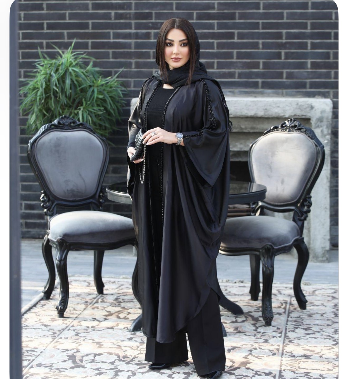 مانتو عبایی کریستال