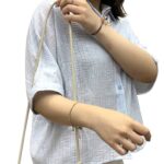 شومیز راه راه باکسی آستین پاکتی