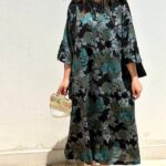 پیراهن کنفی گلدار
