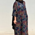 پیراهن کنفی گلدار