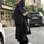 مانتو بلند آستین دکمه سوپر کرپ