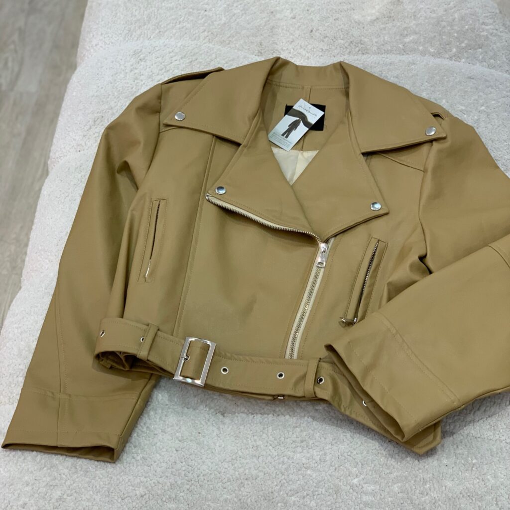 کت چرم زارا عسلی