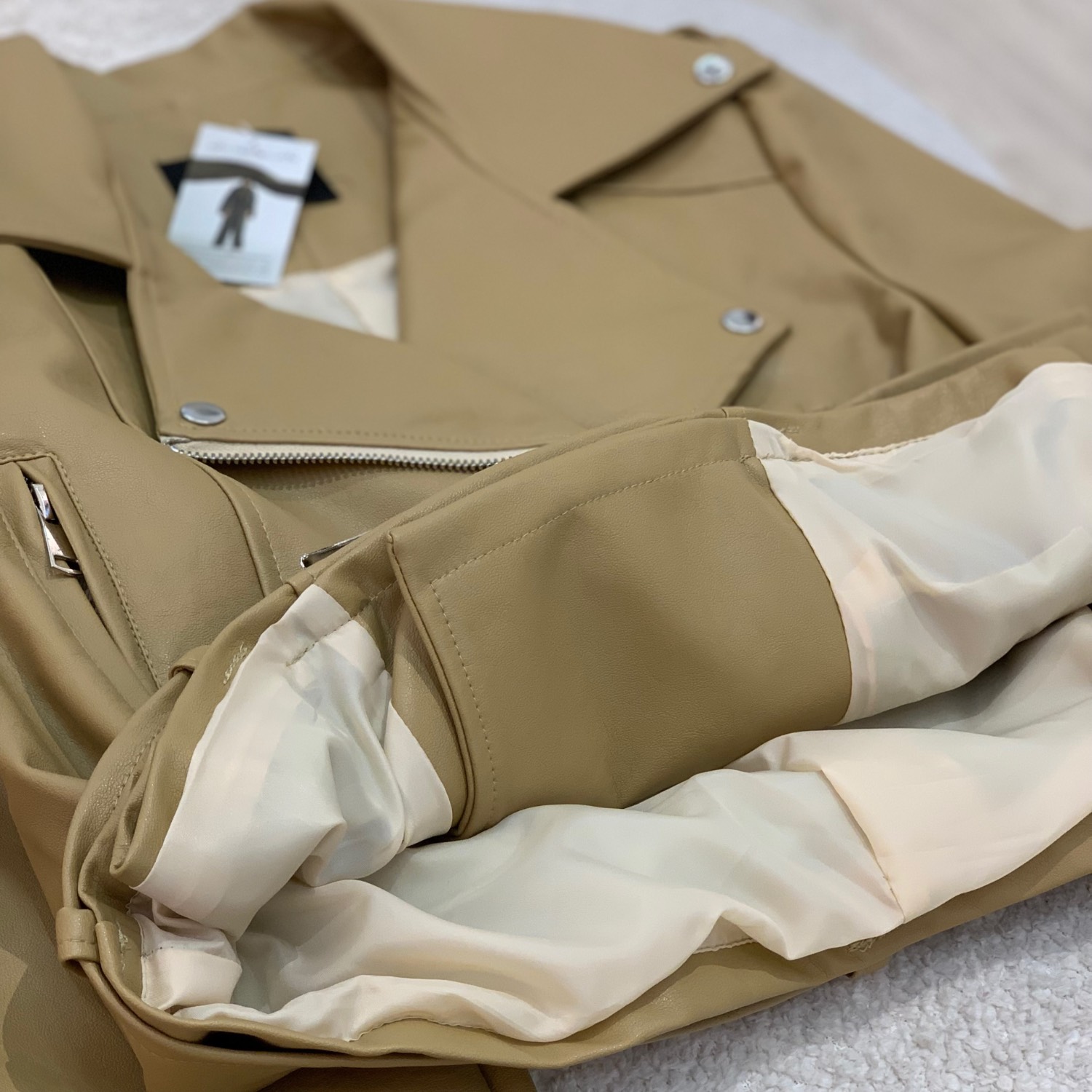 کت چرم زارا عسلی